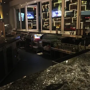 interior, sushi and sashimi