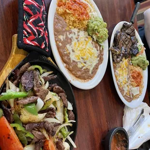Beef Fajitas and Steak Plate