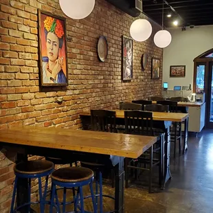 the interior of a mexican restaurant