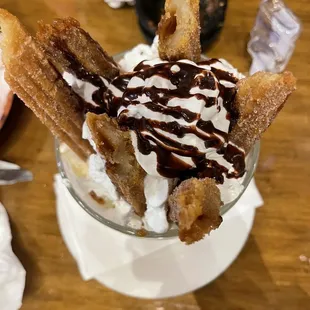 Churros with Ice Cream