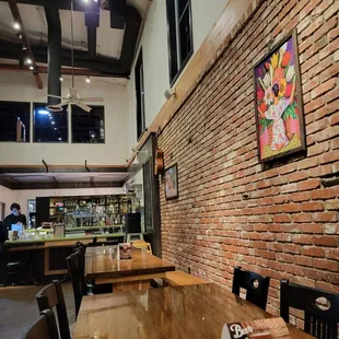 a view of the dining area