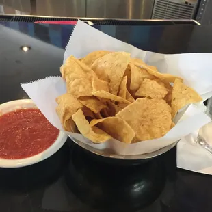Free chips with salsa. Free refill!