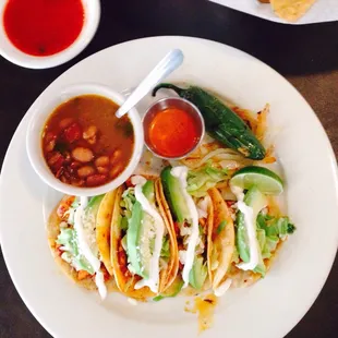 Pollo Tacos...  Pretty good but the Sopas are better :)