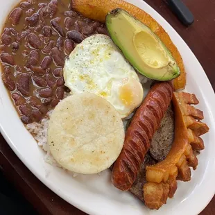 a plate of mexican food