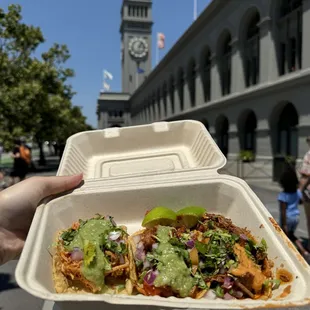 Taco trio - al pastor, chicken tinga, fish taco