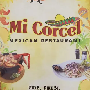 Menu. Phone. Address