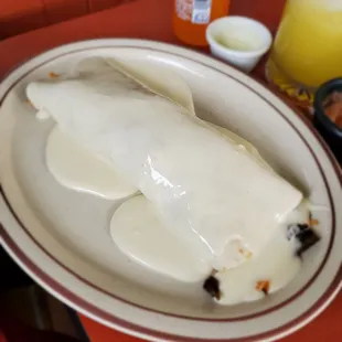 The Big Burrito.  Very good, smothered in cheese.
