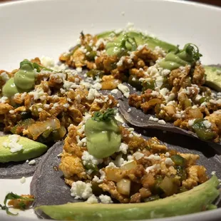 a plate of mexican food