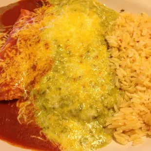 Combo #1 cheese tamale,  and chile relleno