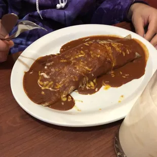Wet breakfast burrito