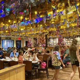 Look at how neat the view is! It looks like a party in the restaurant area.