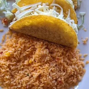 beef tacos and rice