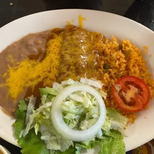 Beef enchiladas, kids portion