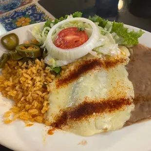 Sour Cream Enchiladas, this is the kids portion.