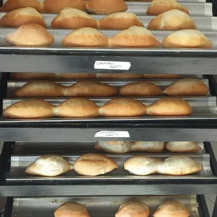 a rack of breads