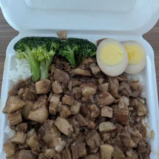 Minced pork over rice