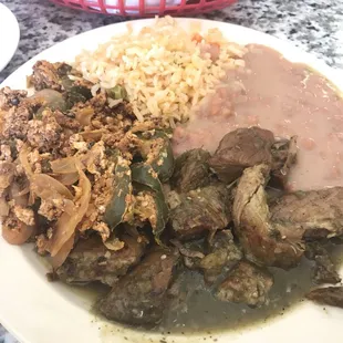 Eggs and chorizo, Chile Verdi pork