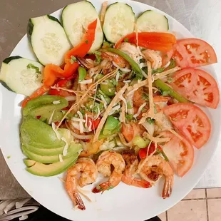 Shrimp Fajita salad