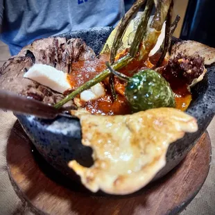 Molcajete- Chicken, Steak, Chorizo &amp; Shrimp