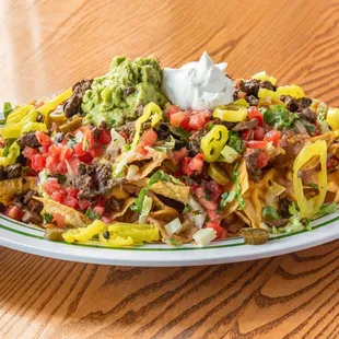 a plate of nachos