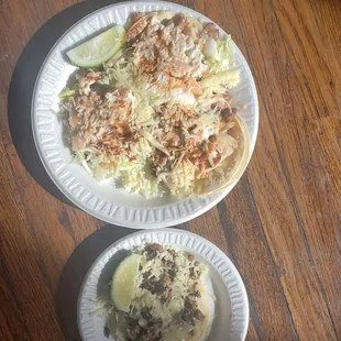 Veggie tacos for me steak for my daughter
