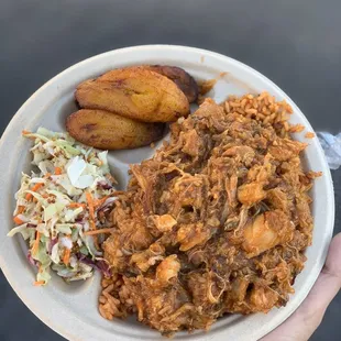 Jollof Rice Plate (~$14).