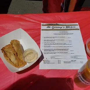 Meat pies! The sauce is amazing.