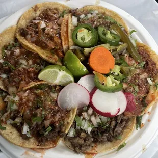2 pastor 2 carnitas 2 asada
