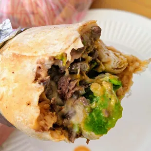 Super burrito with steak