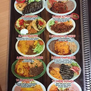 lunch and dinner menu