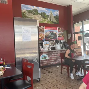 Side wall of restaurant