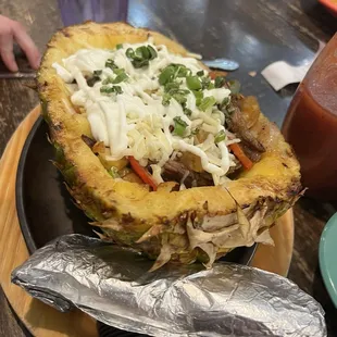 Pineapple steak fajitas