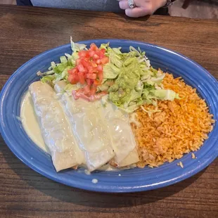 Shrimp and crab enchiladas