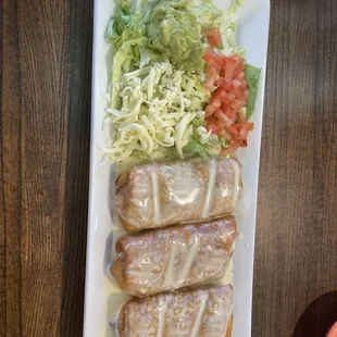 Three chimichanga