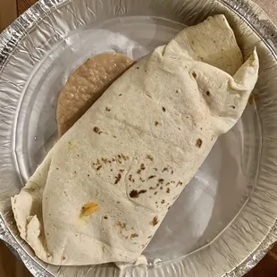 BRC burrito (beans, rice and cheese)