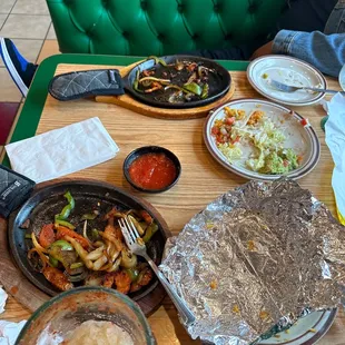 Fajitas and margaritas.