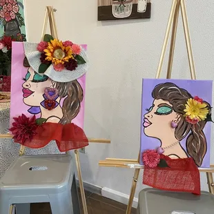 What some other woman created during the session. The owner is so good at bringing out the best in even the non creative, like me.