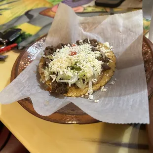 asada tostada.