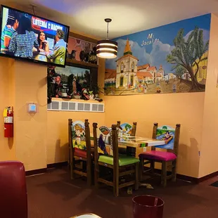 inside restaurant.