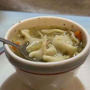 complimentary chicken noodle soup. So good!