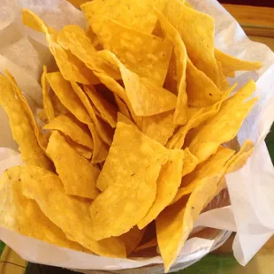 Fresh piping hot chips