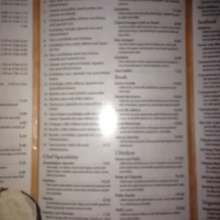 sushi and sashimi, menu