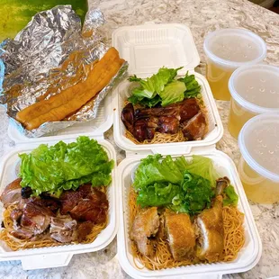 a variety of food items