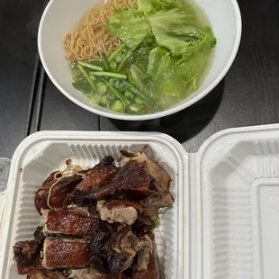 M02. BBQ Duck Noodle Soup to go and still as good at home!