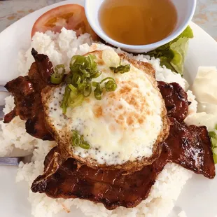 pork chop and egg!