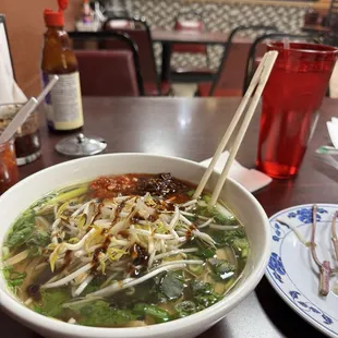 Pho Tai Nam (Beef Noodle Soup with Rare Steak and Well Done Steak)