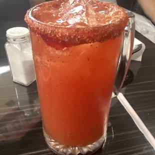 Non Alcoholic Michelada with mineral water