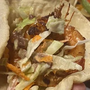 Camarones Fritos (Fried Shrimp) in Tortilla