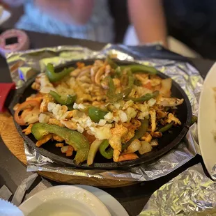 Chicken fajitas with pineapple