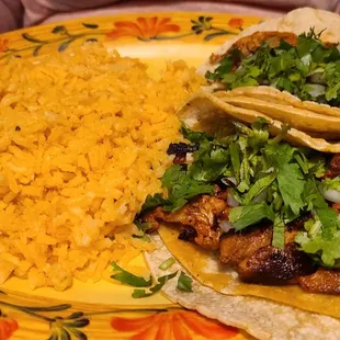Tacos and rice